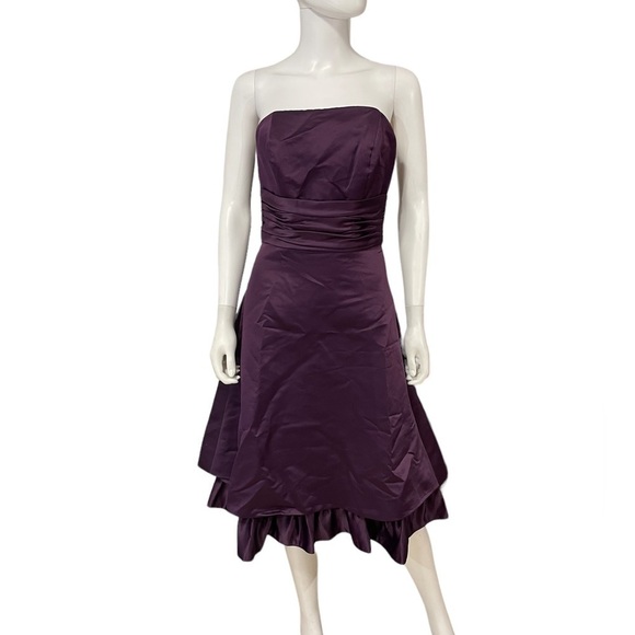 EDEN MAIDS Purple Strapless Formal Dress - Picture 2 of 7